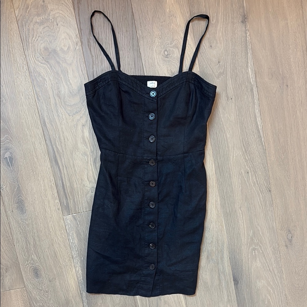 Aritzia Wilfred Black Button-Down Dress Size 2
